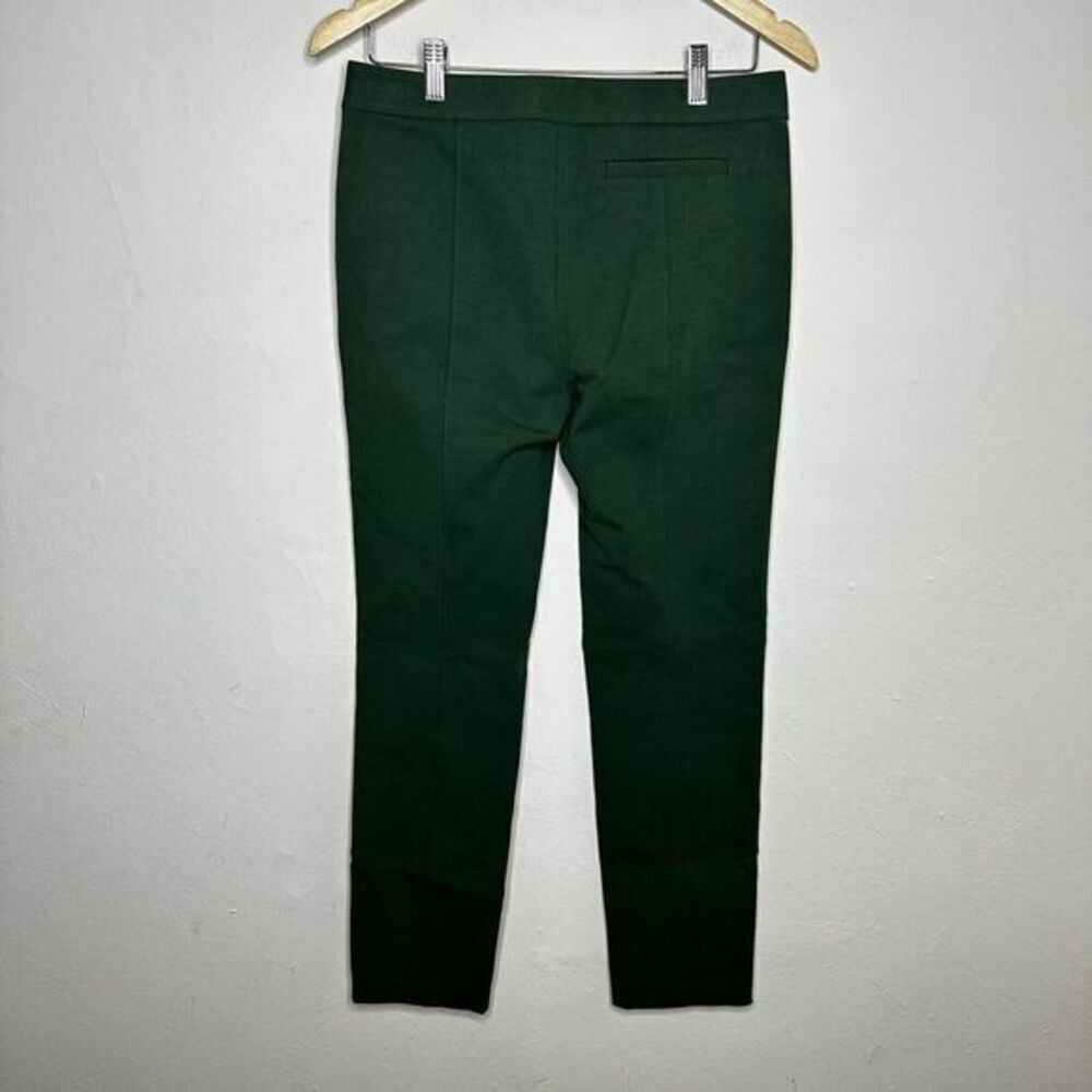 Tory Burch Dark Green Trouser Pants Sz 4 Skinny Fit Mid Rise Work Wear - Picture 9 of 14